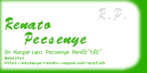 renato pecsenye business card